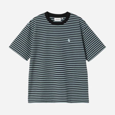 Carhartt WIP Women's Verner Stripe Tee - Black/Citadel Carhartt WIP Women's Verner Stripe Tee - Black/Citadel