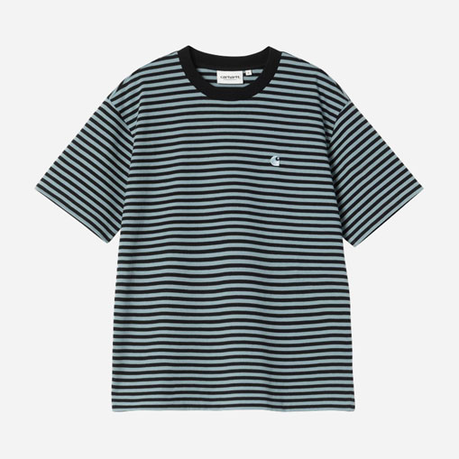 Carhartt WIP Women's Verner Stripe Tee - Black/Citadel Carhartt WIP Women's Verner Stripe Tee - Black/Citadel