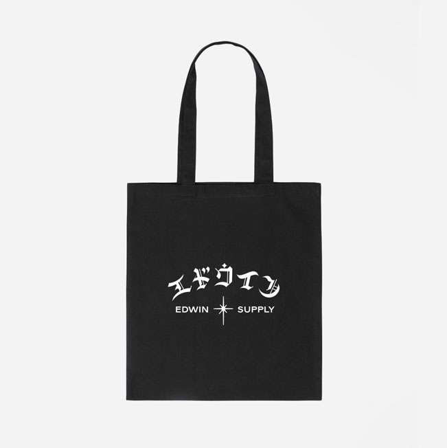 Edwin Gothic Katakana Tote Bag - Black