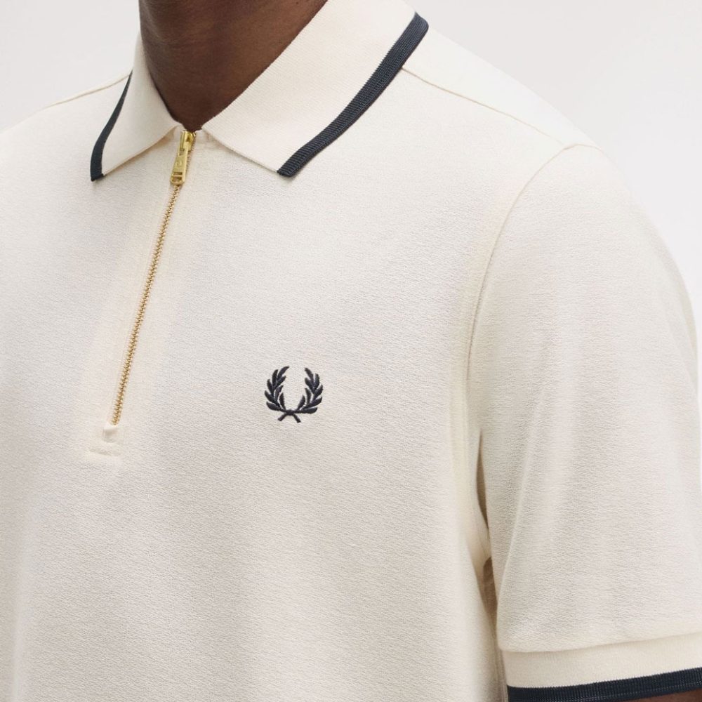 Fred Perry Crepe Pique Polo - Silky Peach