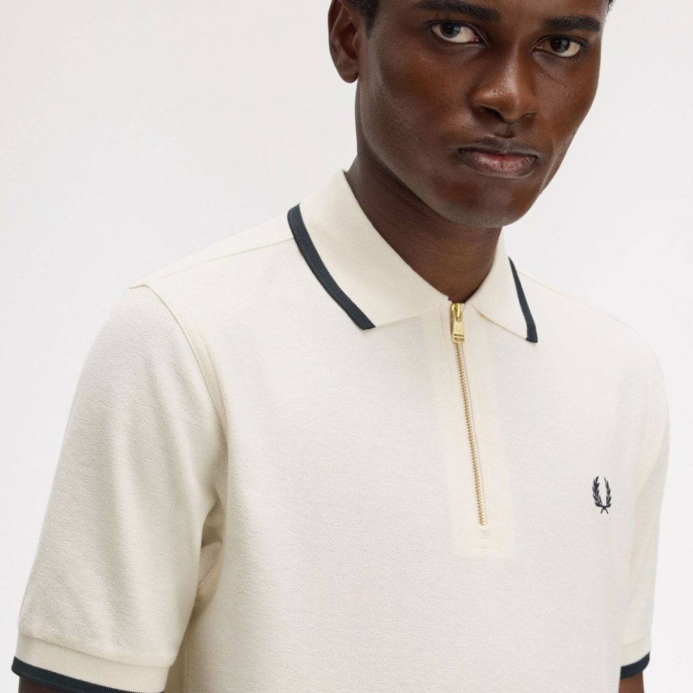 Fred Perry Crepe Pique Polo - Silky Peach