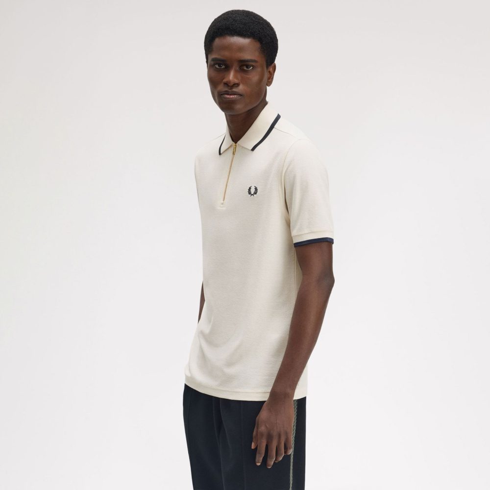 Fred Perry Crepe Pique Polo - Silky Peach