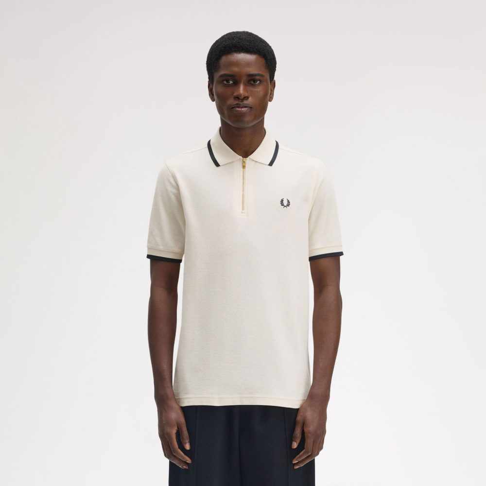 Fred Perry Crepe Pique Polo - Silky Peach