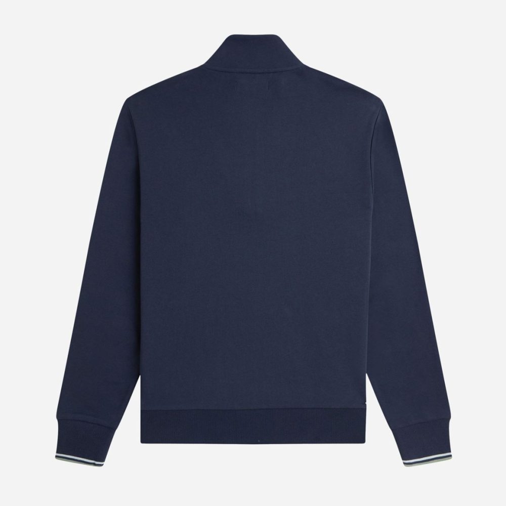 Fred Perry Half Zip Sweatshirt - Dark Air Force/Light Ice/Bay Leaf Fred Perry Half Zip Sweatshirt - Dark Air Force/Light Ice/Bay Leaf