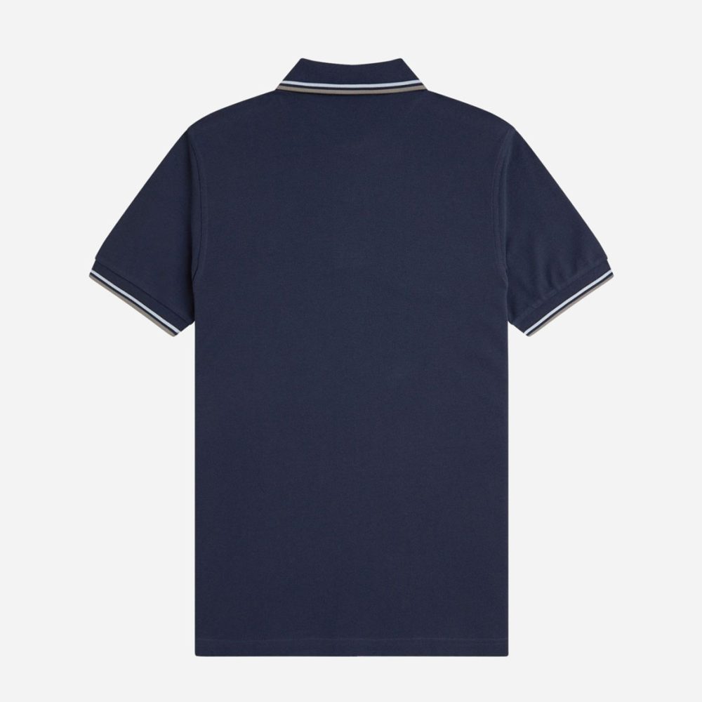 Fred Perry Twin Tipped Polo - Dark Air Force/Light Ice/Bay Leaf