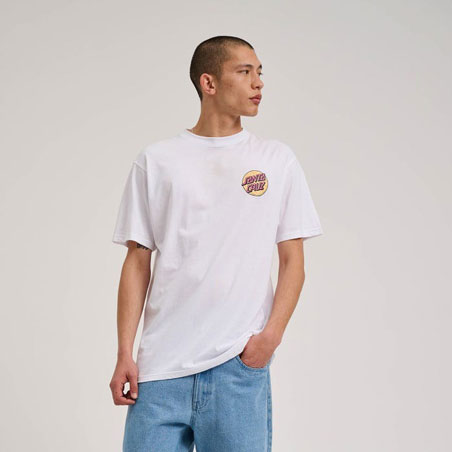 Santa Cruz Wagon Dot Chest Tee - White Santa Cruz Wagon Dot Chest Tee - White