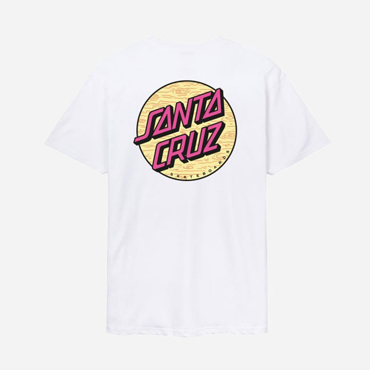 Santa Cruz Wagon Dot Chest Tee - White Santa Cruz Wagon Dot Chest Tee - White