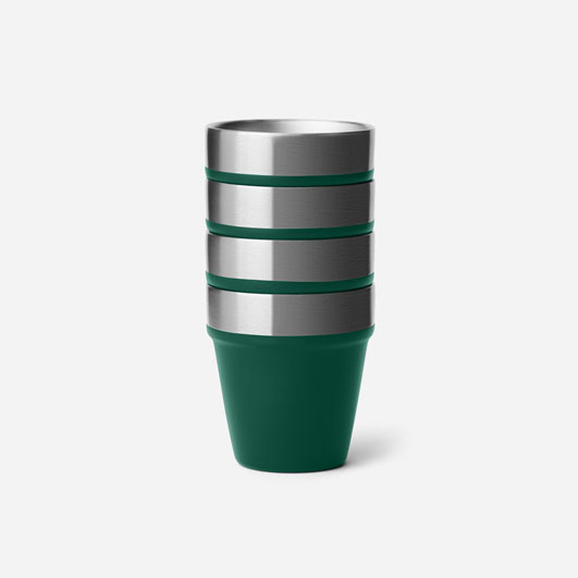 YETI Shot Glasses & Case - Black Forest Green YETI Shot Glasses & Case - Black Forest Green