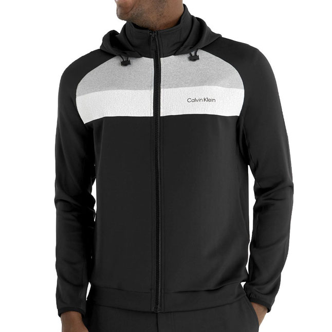 Calvin Klein Golf Fracture Full Zip Hood - Black Calvin Klein Golf Fracture Full Zip Hood - Black