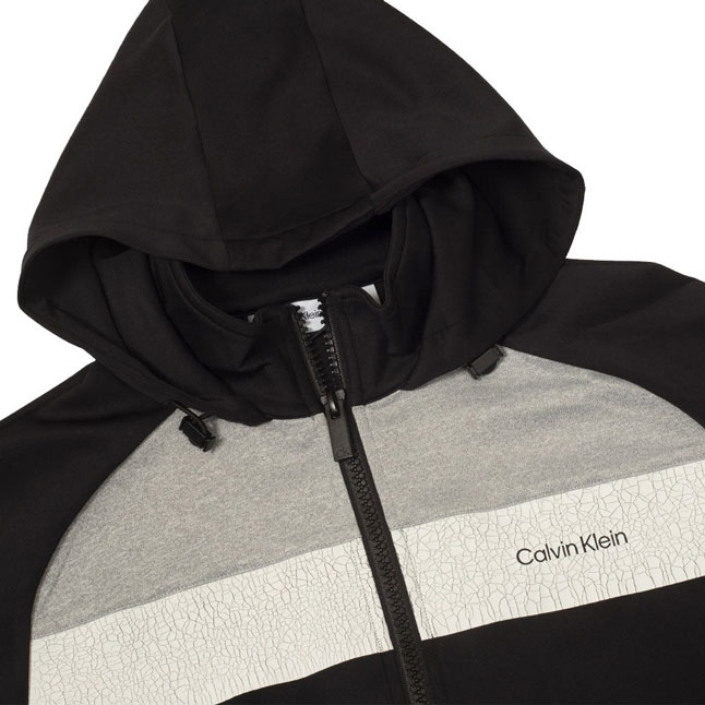 Calvin Klein Golf Fracture Full Zip Hood - Black