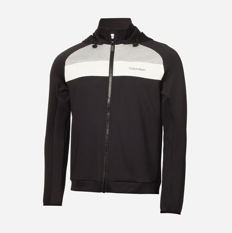 Calvin Klein Golf Fracture Full Zip Hood - Black Calvin Klein Golf Fracture Full Zip Hood - Black