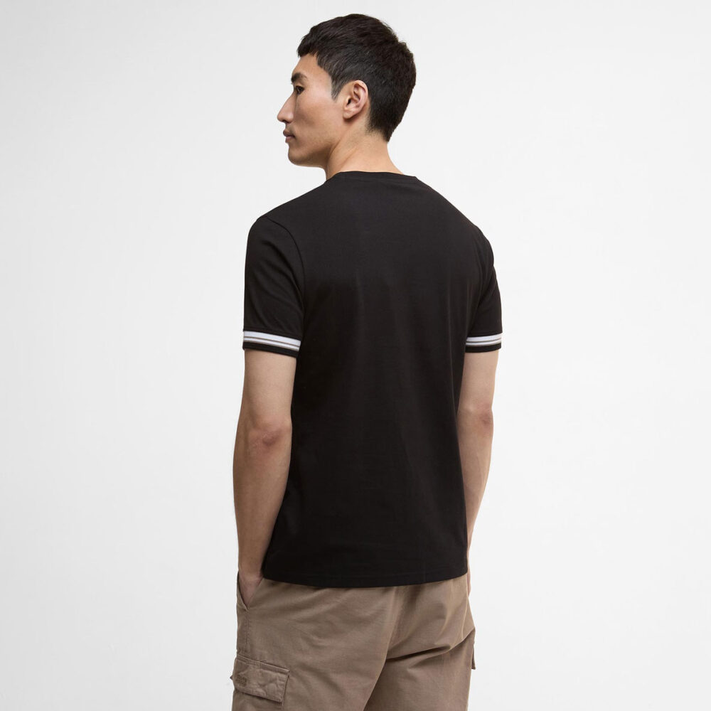 Barbour International Bruce Tipped Cuff Tee - Black Barbour International Bruce Tipped Cuff Tee - Black