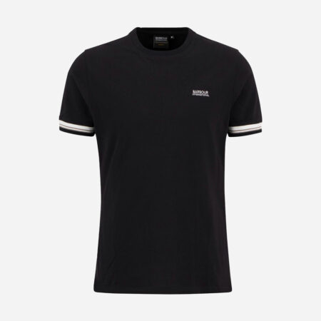 Barbour International Bruce Tipped Cuff Tee - Black