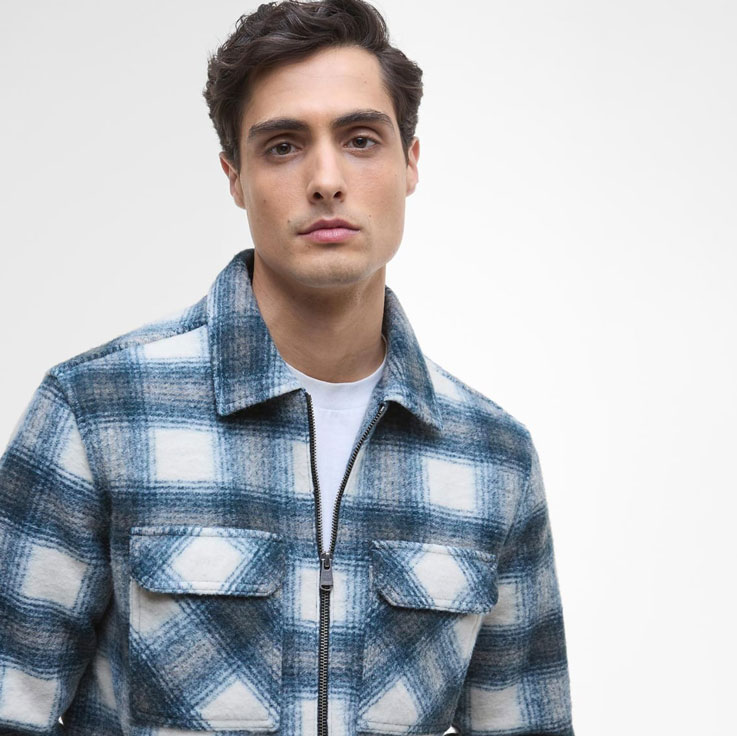 Barbour International Clayton Brushed Fleece Shirt - Shaded Emerald Barbour International Clayton Brushed Fleece Shirt - Shaded Emerald