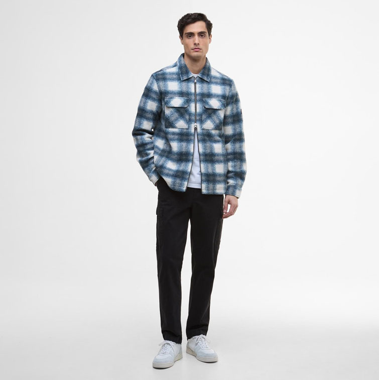 Barbour International Clayton Brushed Fleece Shirt - Shaded Emerald Barbour International Clayton Brushed Fleece Shirt - Shaded Emerald