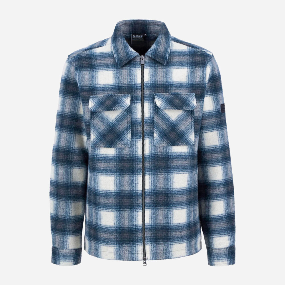 Barbour International Clayton Brushed Fleece Shirt - Shaded Emerald Barbour International Clayton Brushed Fleece Shirt - Shaded Emerald