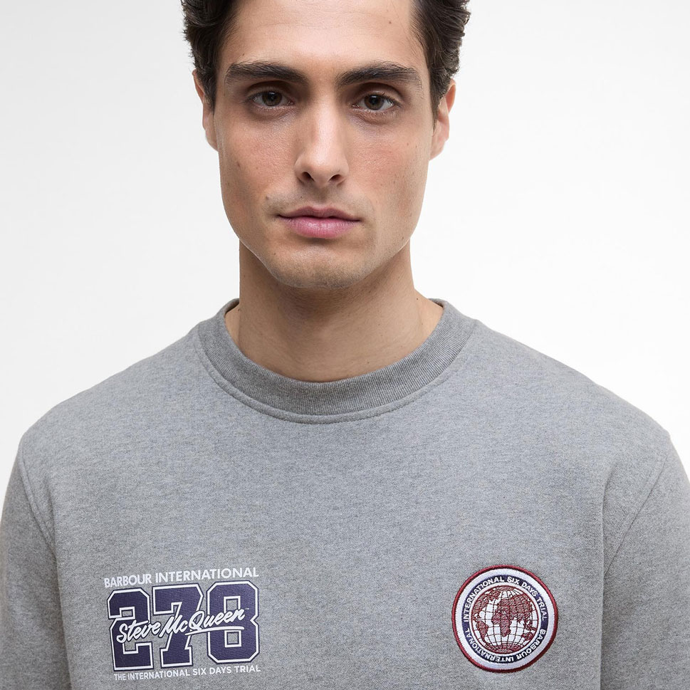 Barbour International Cooldown Sweatshirt - Anthracite Marl Barbour International Cooldown Sweatshirt - Anthracite Marl