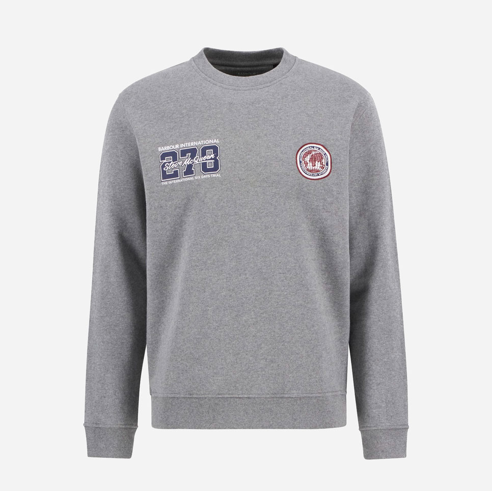 Barbour International Cooldown Sweatshirt - Anthracite Marl Barbour International Cooldown Sweatshirt - Anthracite Marl