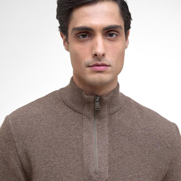 Barbour International Funnel Neck Knit - Brindel Barbour International Funnel Neck Knit - Brindel