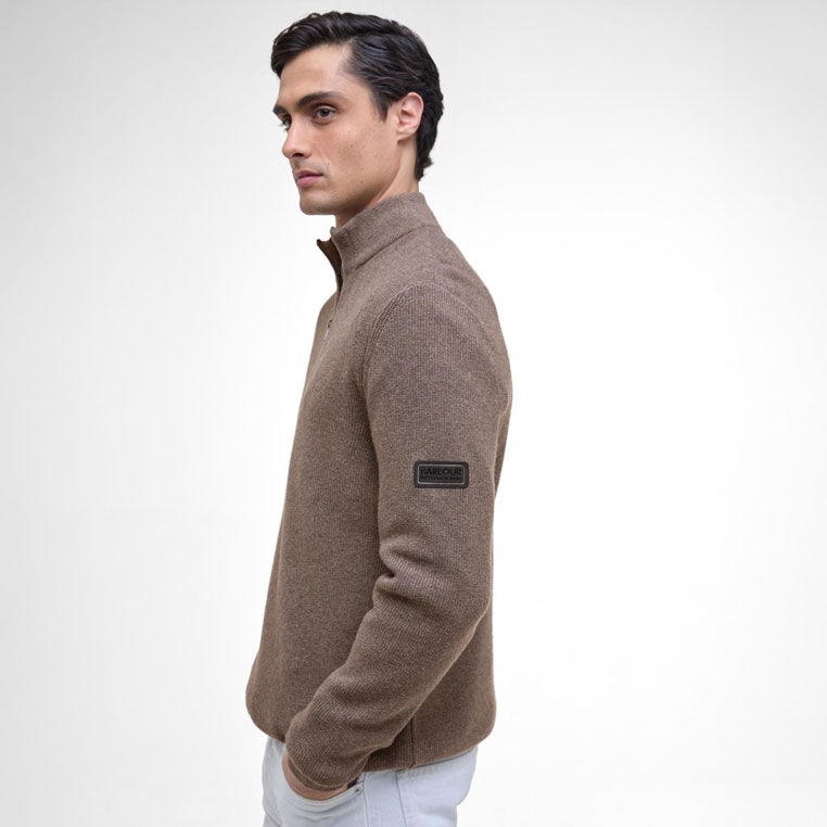 Barbour International Funnel Neck Knit - Brindel Barbour International Funnel Neck Knit - Brindel