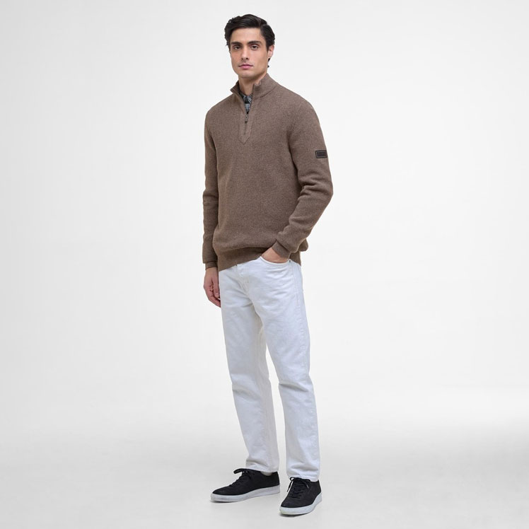 Barbour International Funnel Neck Knit - Brindel