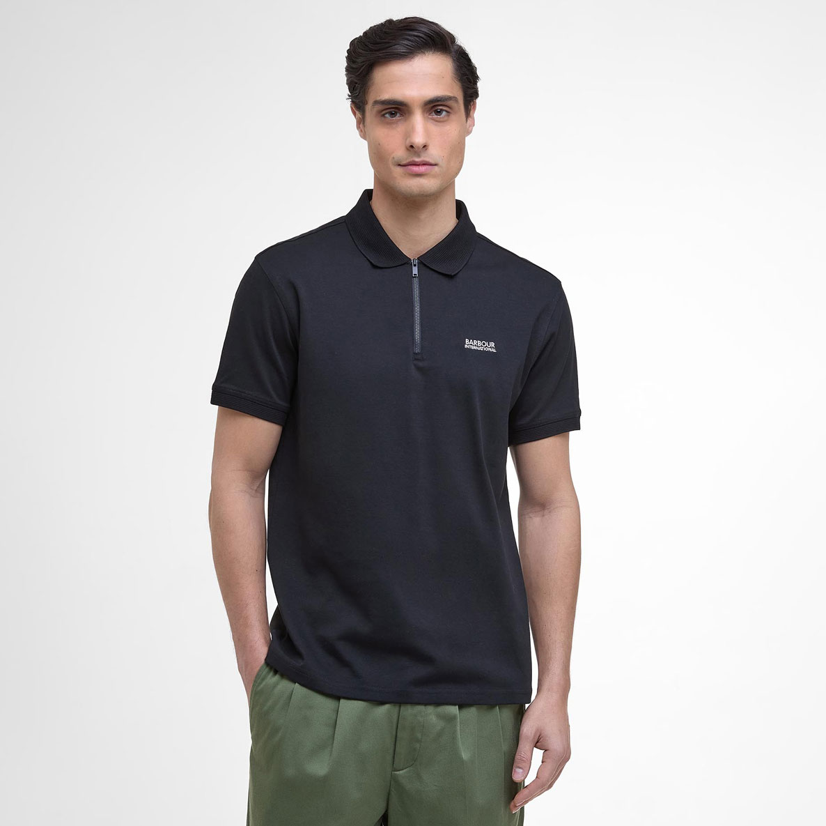 Barbour International Innes Interlock Polo Shirt - Black
