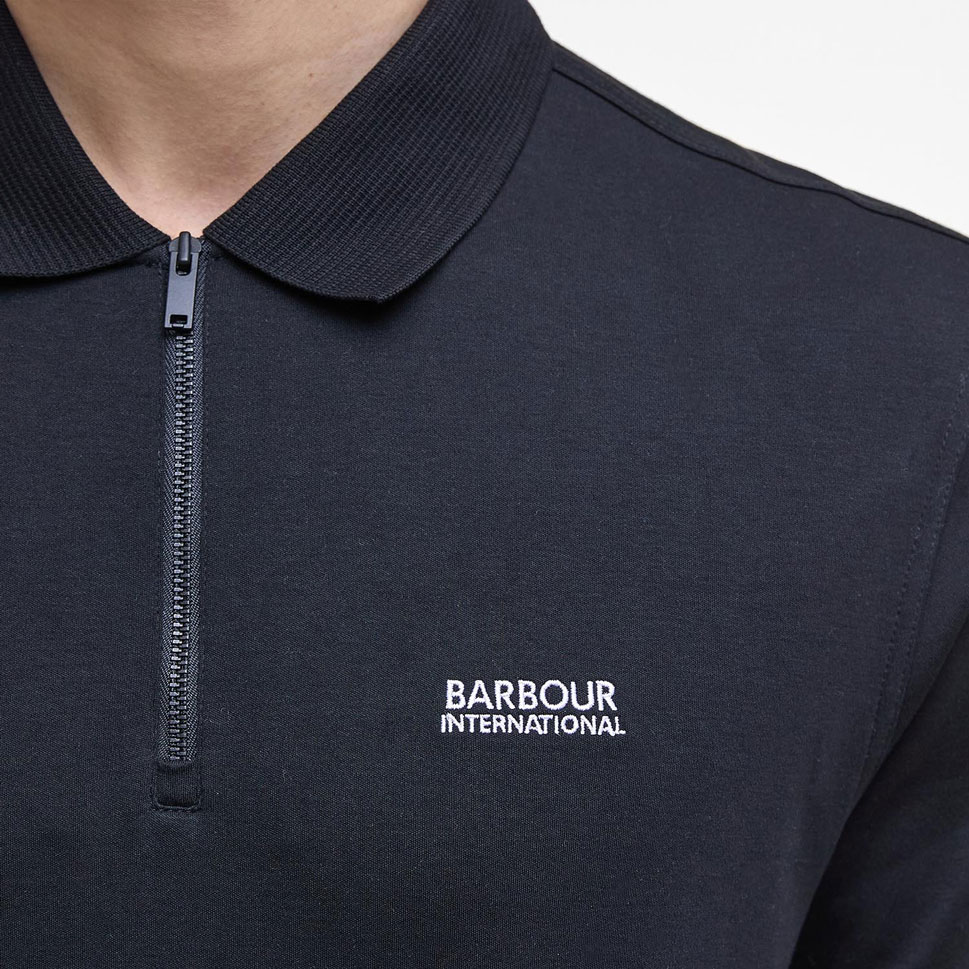 Barbour International Innes Interlock Polo Shirt - Black Barbour International Innes Interlock Polo Shirt - Black