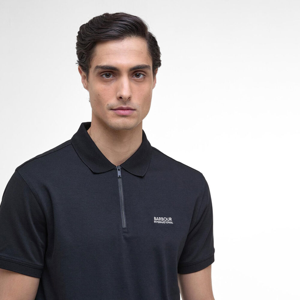 Barbour International Innes Interlock Polo Shirt - Black Barbour International Innes Interlock Polo Shirt - Black