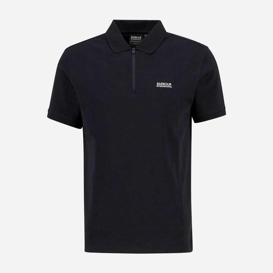Barbour International Innes Interlock Polo Shirt - Black Barbour International Innes Interlock Polo Shirt - Black