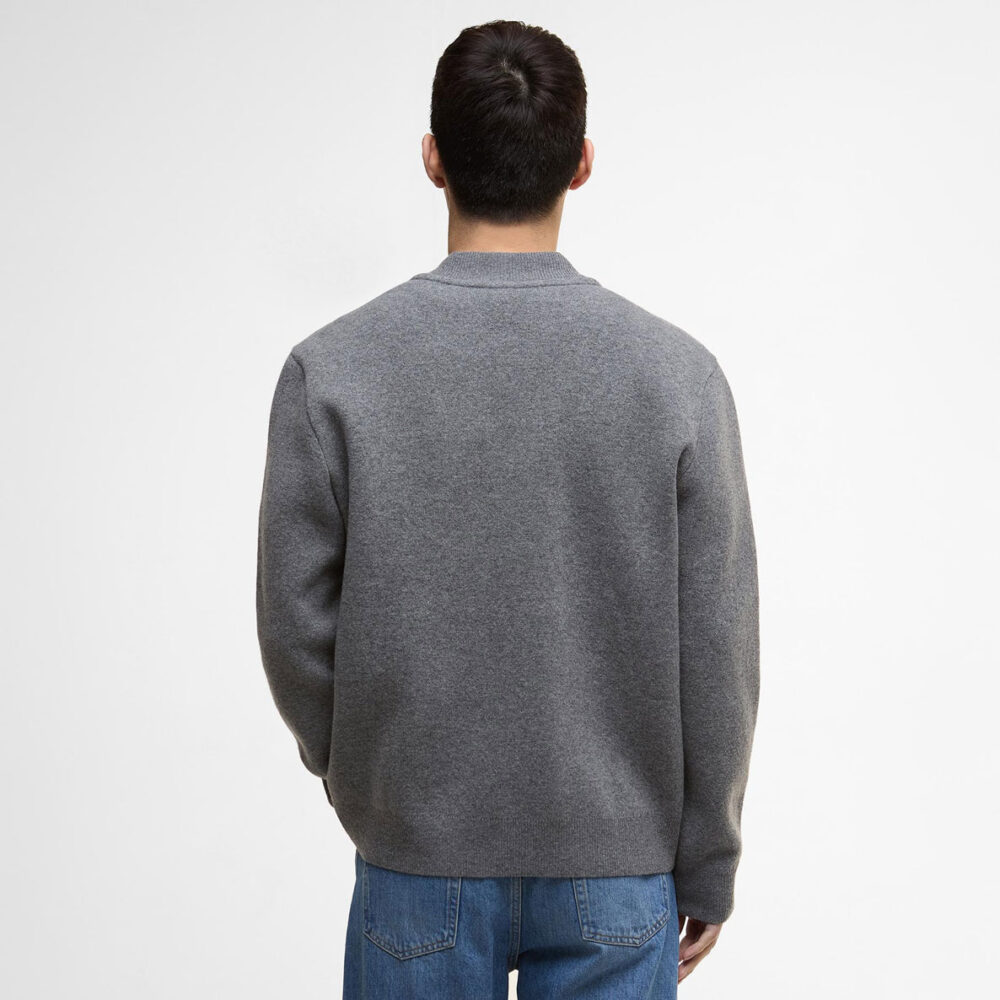 Barbour International Letterman Knitted Bomber - Anthracite Barbour International Letterman Knitted Bomber - Anthracite