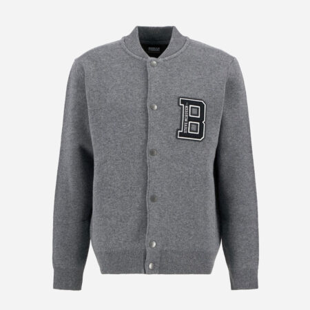 Barbour International Letterman Knitted Bomber - Anthracite