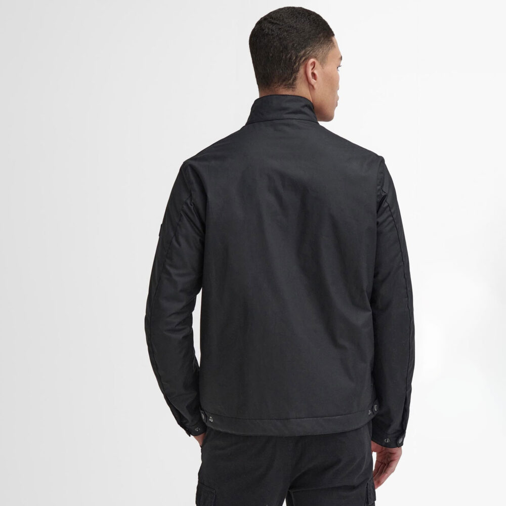 Barbour International Lutlaw Harrington Wax Jacket - Black