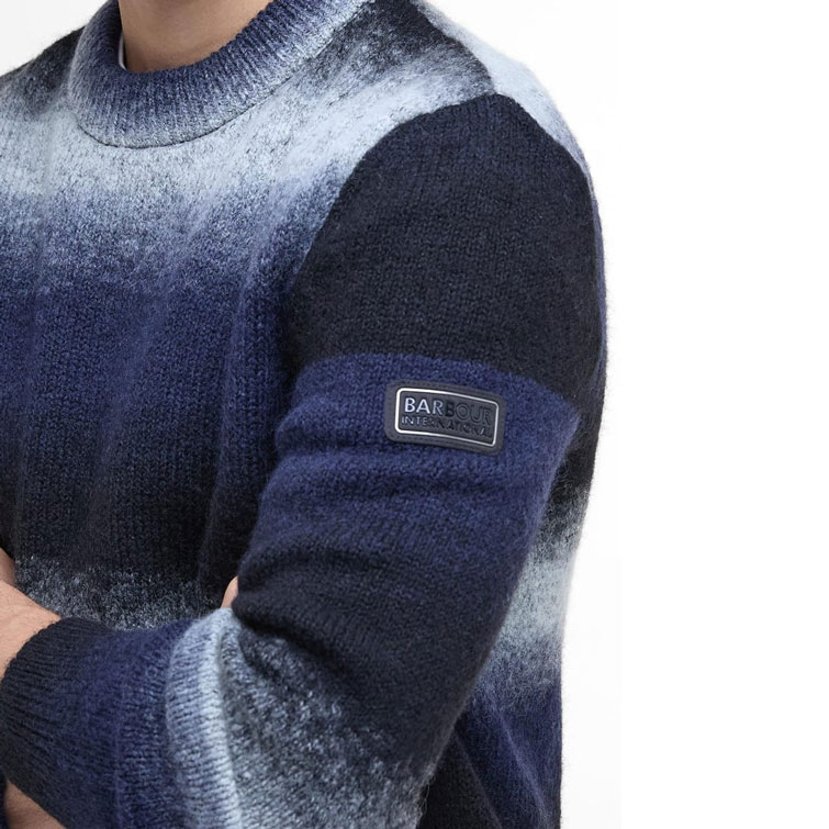 Barbour International Vector Colour Block Knit - Black