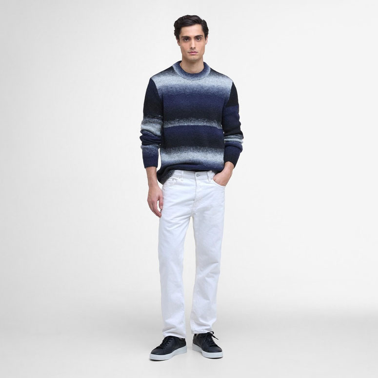 Barbour International Vector Colour Block Knit - Black