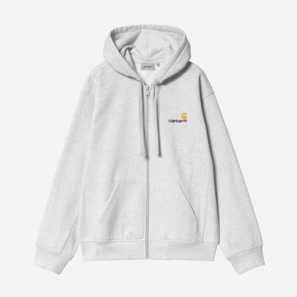 Carhartt WIP American Script Zip hood - Ash Heather Carhartt WIP American Script Zip hood - Ash Heather