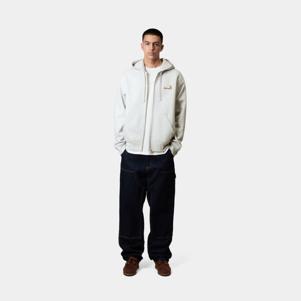 Carhartt WIP American Script Zip hood - Ash Heather