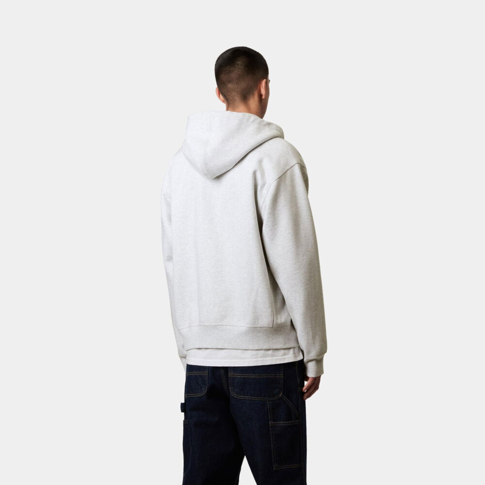 Carhartt WIP American Script Zip hood - Ash Heather Carhartt WIP American Script Zip hood - Ash Heather