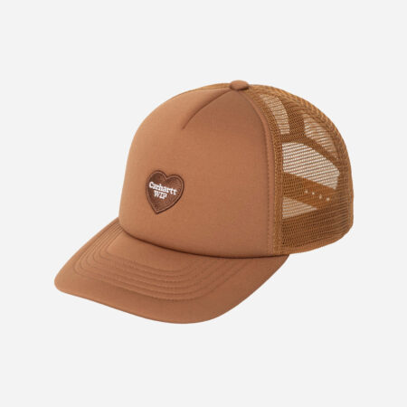 Carhartt WIP Heart Patch Trucker Snapback Cap - Hamilton Brown Carhartt WIP Heart Patch Trucker Snapback Cap - Hamilton Brown