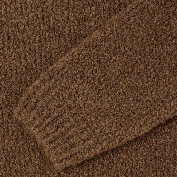 Edwin Dun Textured Knitted Sweatshirt - Taupe