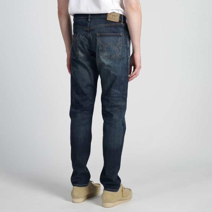 Edwin Kaihara Pure Indigo Stretch 13oz Regular Taper Fit Jean - Blue Mid Dark Used Edwin Kaihara Pure Indigo Stretch 13oz Regular Taper Fit Jean - Blue Mid Dark Used