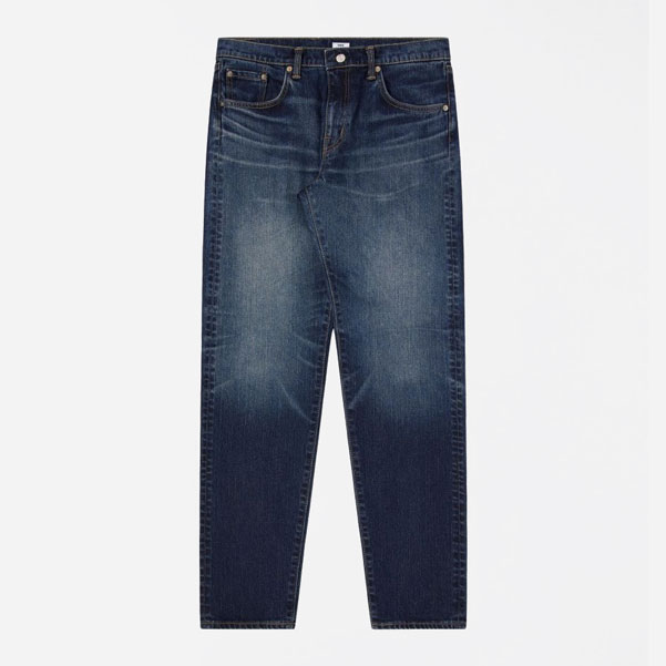 Edwin Kaihara Pure Indigo Stretch 13oz Regular Taper Fit Jean - Blue Mid Dark Used Edwin Kaihara Pure Indigo Stretch 13oz Regular Taper Fit Jean - Blue Mid Dark Used