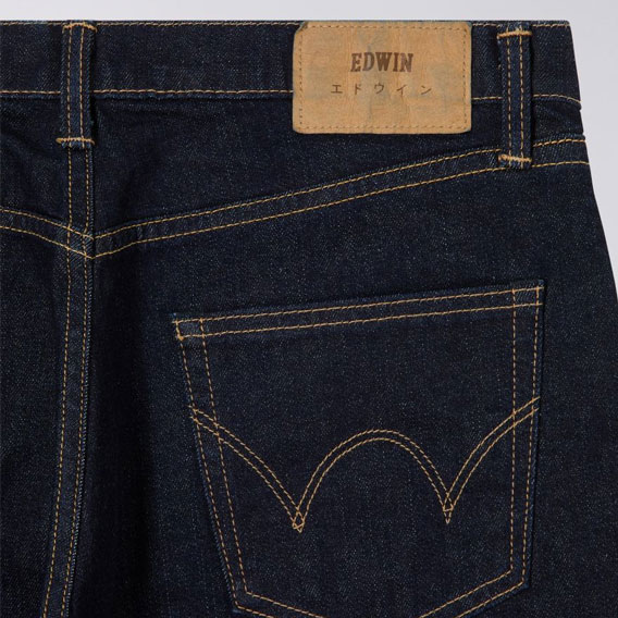Edwin Kaihara Pure Indigo Stretch 13oz Regular Taper Fit Jean - Blue Rinsed Edwin Kaihara Pure Indigo Stretch 13oz Regular Taper Fit Jean - Blue Rinsed