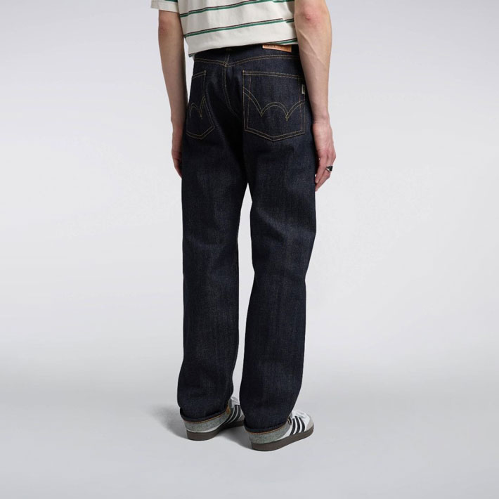 Edwin Nashville Red Listed Selvedge 14oz Regular Straight Fit Jean - Blue Unwashed Edwin Nashville Red Listed Selvedge 14oz Regular Straight Fit Jean - Blue Unwashed