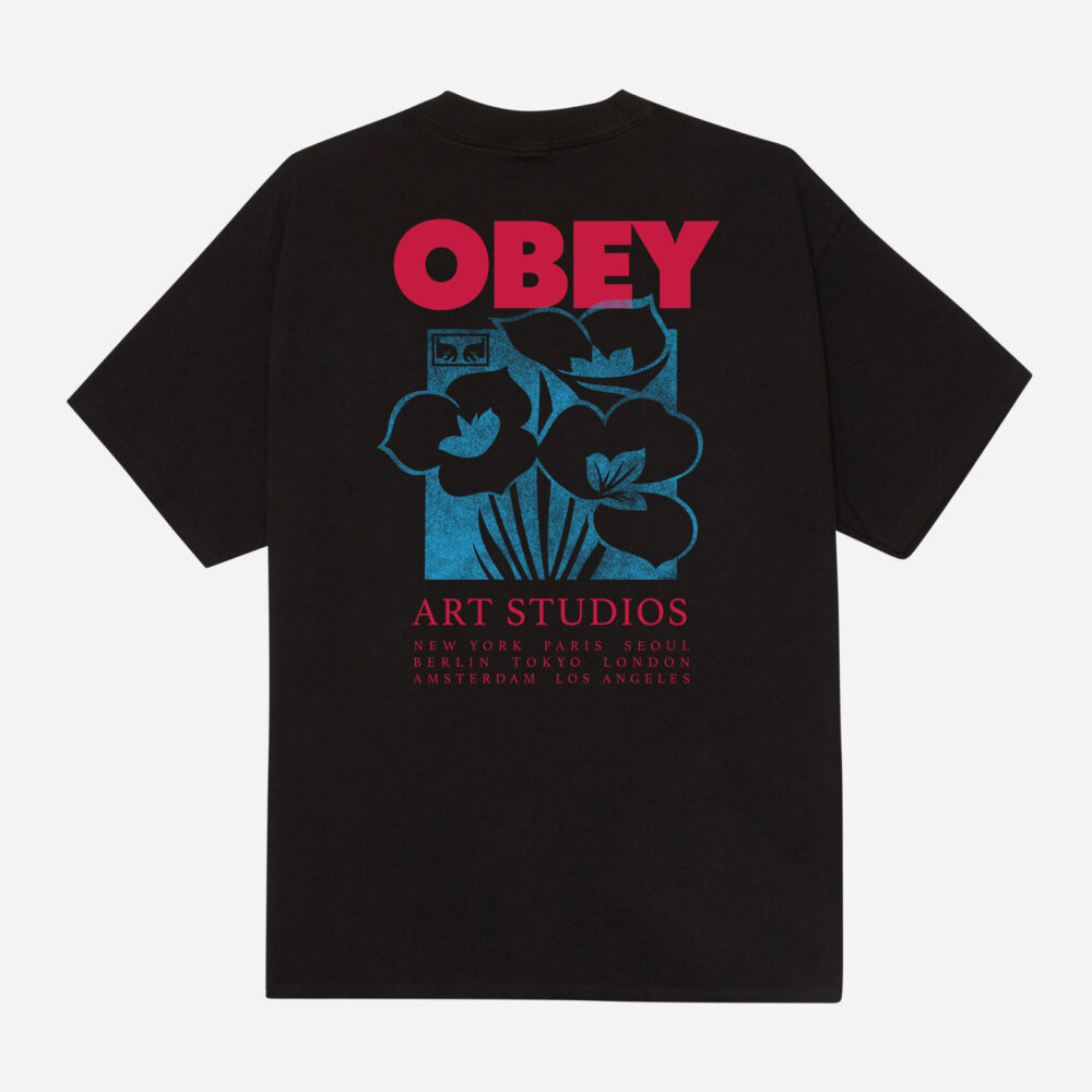 Obey Art Studio Flowers Classic Tee - Black Obey Art Studio Flowers Classic Tee - Black