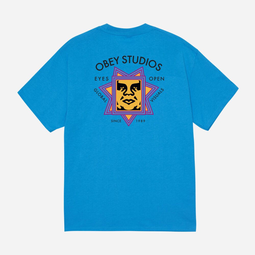 Obey Global Visuals Classic Tee - Azure Blue