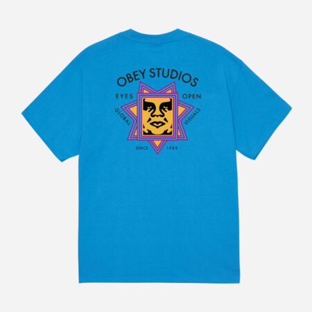 Obey Global Visuals Classic Tee - Azure Blue Obey Global Visuals Classic Tee - Azure Blue