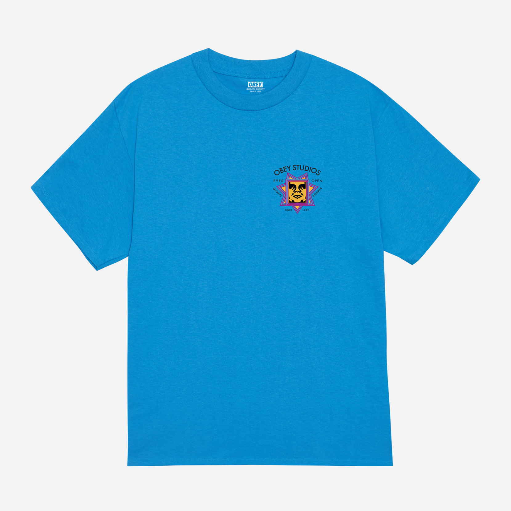 Obey Global Visuals Classic Tee - Azure Blue