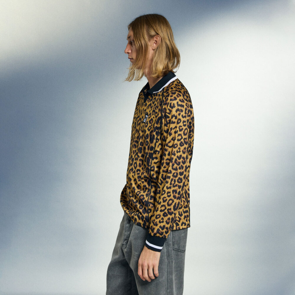 Obey Sports Long Sleeve Polo - Leopard/Multi Obey Sports Long Sleeve Polo - Leopard/Multi