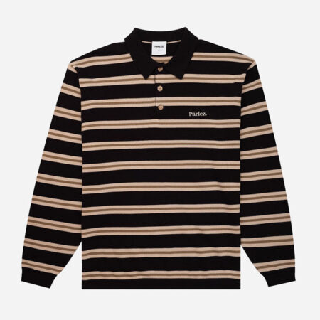 Parlez Aspen Long Sleeve Knitted Polo - Black Parlez Aspen Long Sleeve Knitted Polo - Black