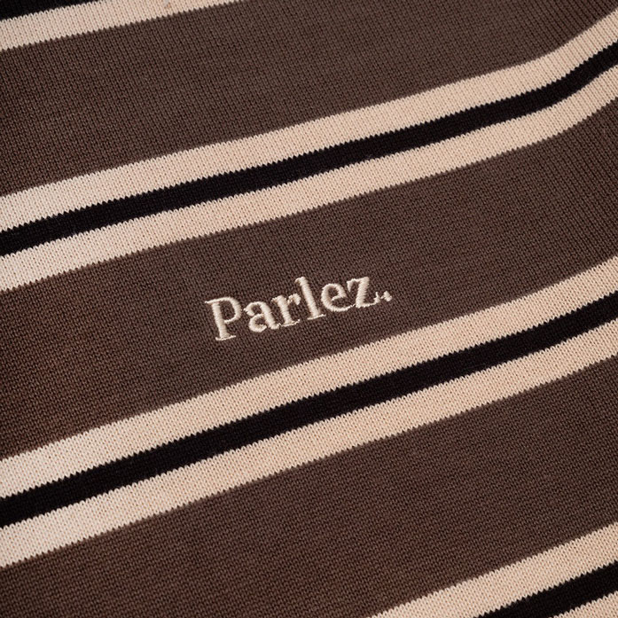 Parlez Aspen Long Sleeve Knitted Polo - Moss